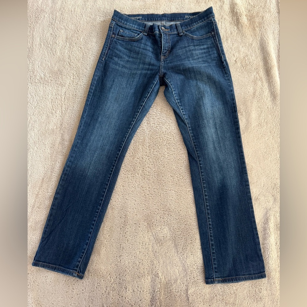 JCP Women’s Slim Straight Stretch Blue Denim Jeans 31/12P